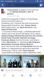 conferenza inaugurale master posturologia clinica università napoli