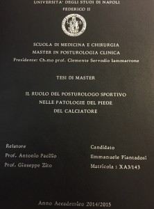 tesi master posturologia relatore PROF. DOTT. ANTONIO PACILIO