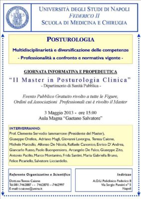 locandina master posturolgia 3 maggio 2013