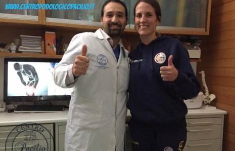 Il Prof. Dr. Antonio Pacilio e la campionessa di Basket Chiara Pastore