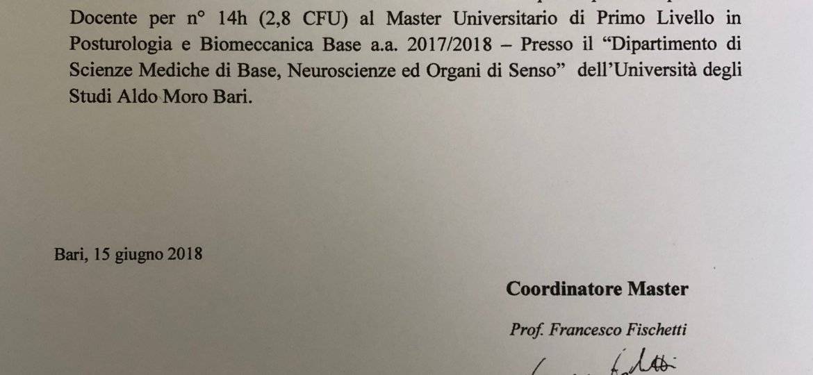 POSTUROLOGIA BARI