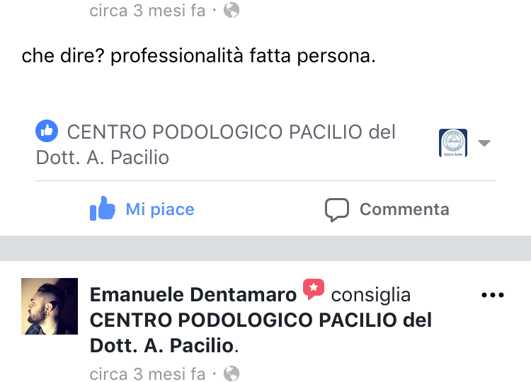 recensione Podologo e Posturologo Prof. Dr. Antonio Pacilio